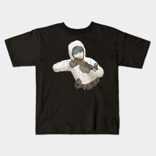 K98 kurz. German snow soldier. Kids T-Shirt